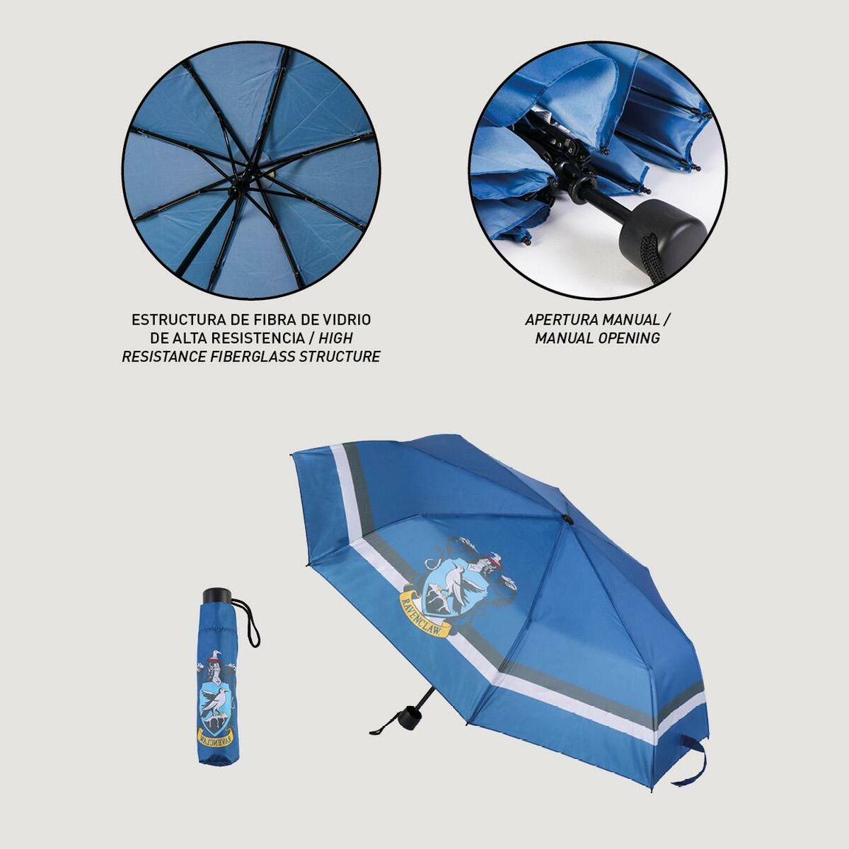 Hopfällbart paraply Harry Potter Ravenclaw-Bagage, Paraplyer-Harry Potter-peaceofhome.se