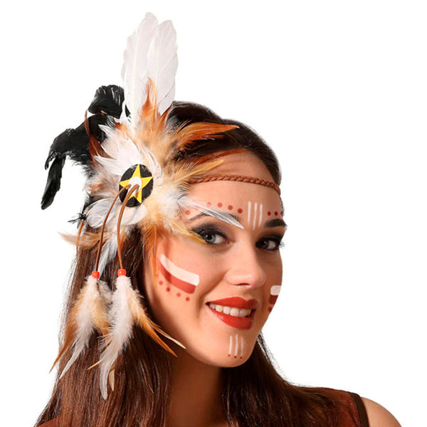 Huvudbonad 66990 American Indian-Leksaker och spel, Fancy klänning och accessoarer-BigBuy Carnival-peaceofhome.se