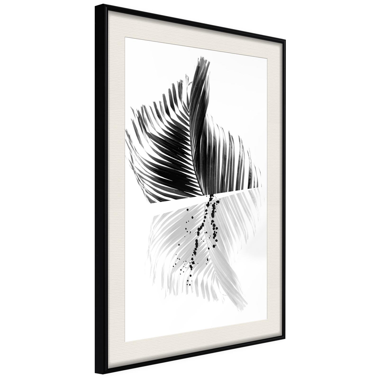 Inramad Poster / Tavla - Abstract Feather-Poster Inramad-Artgeist-peaceofhome.se