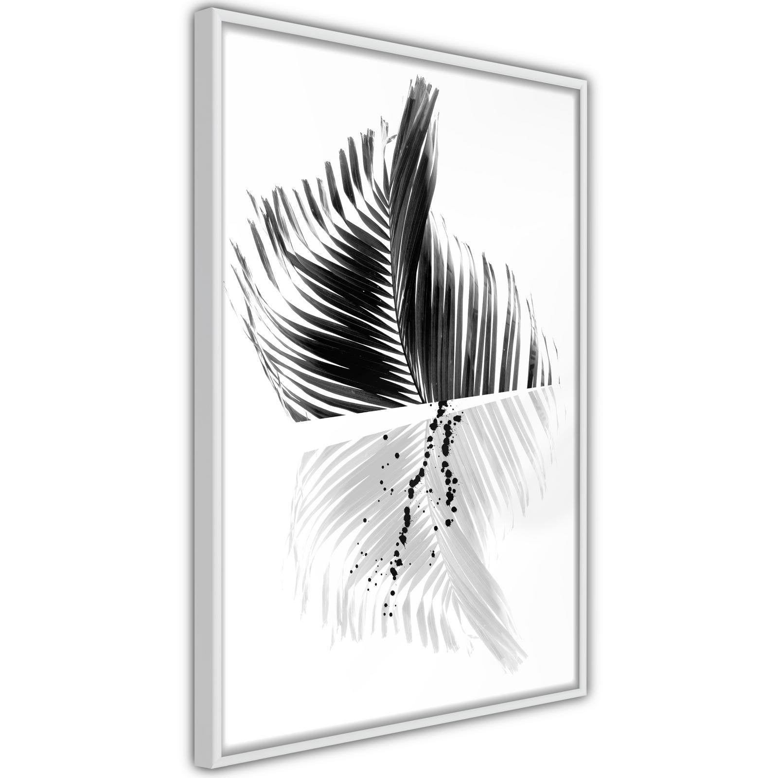 Inramad Poster / Tavla - Abstract Feather-Poster Inramad-Artgeist-peaceofhome.se