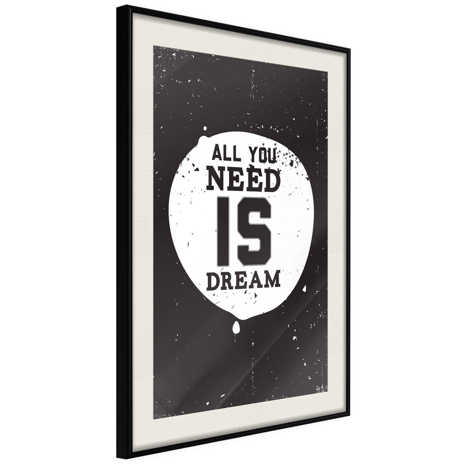 Inramad Poster / Tavla - All You Need-Poster Inramad-Artgeist-peaceofhome.se