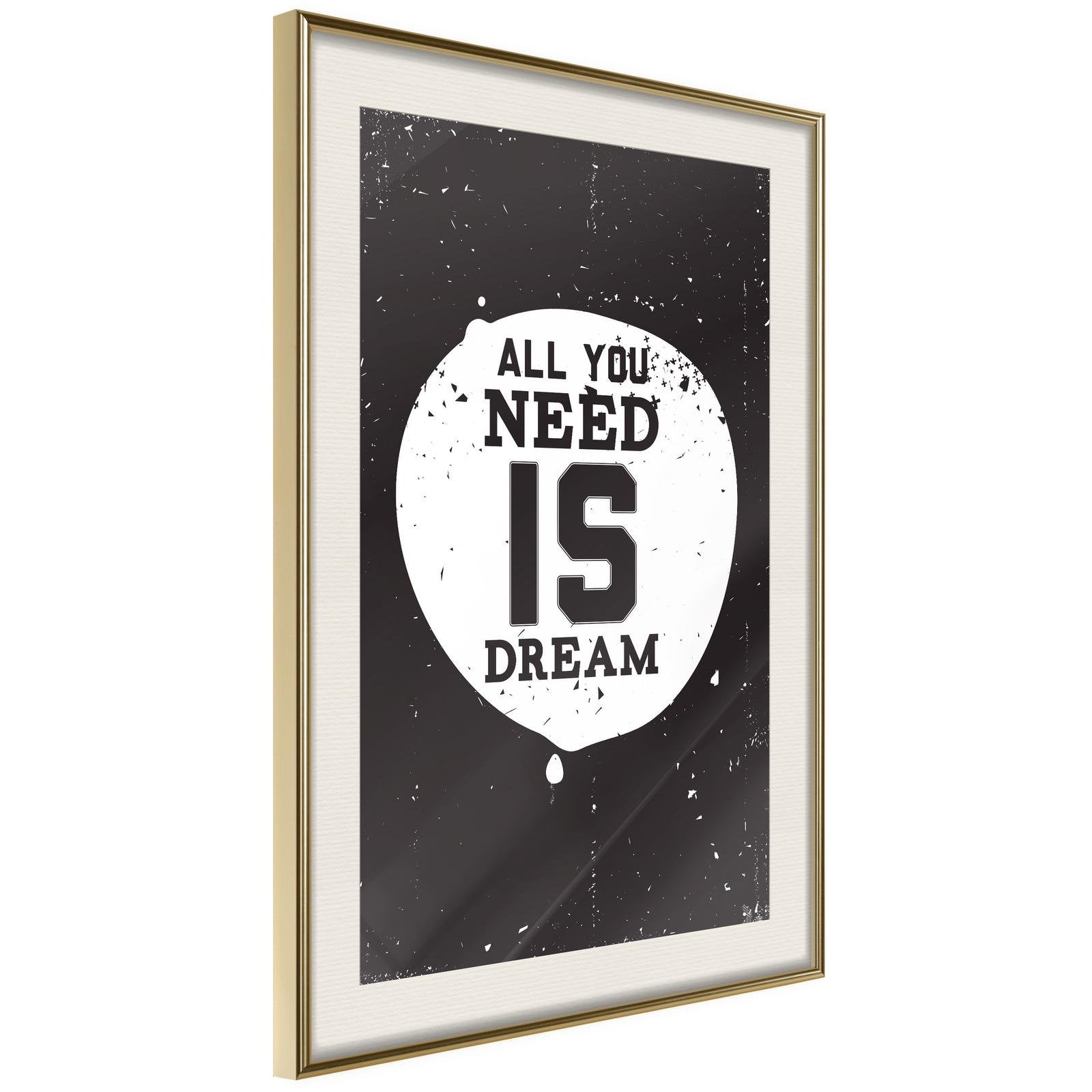 Inramad Poster / Tavla - All You Need-Poster Inramad-Artgeist-peaceofhome.se