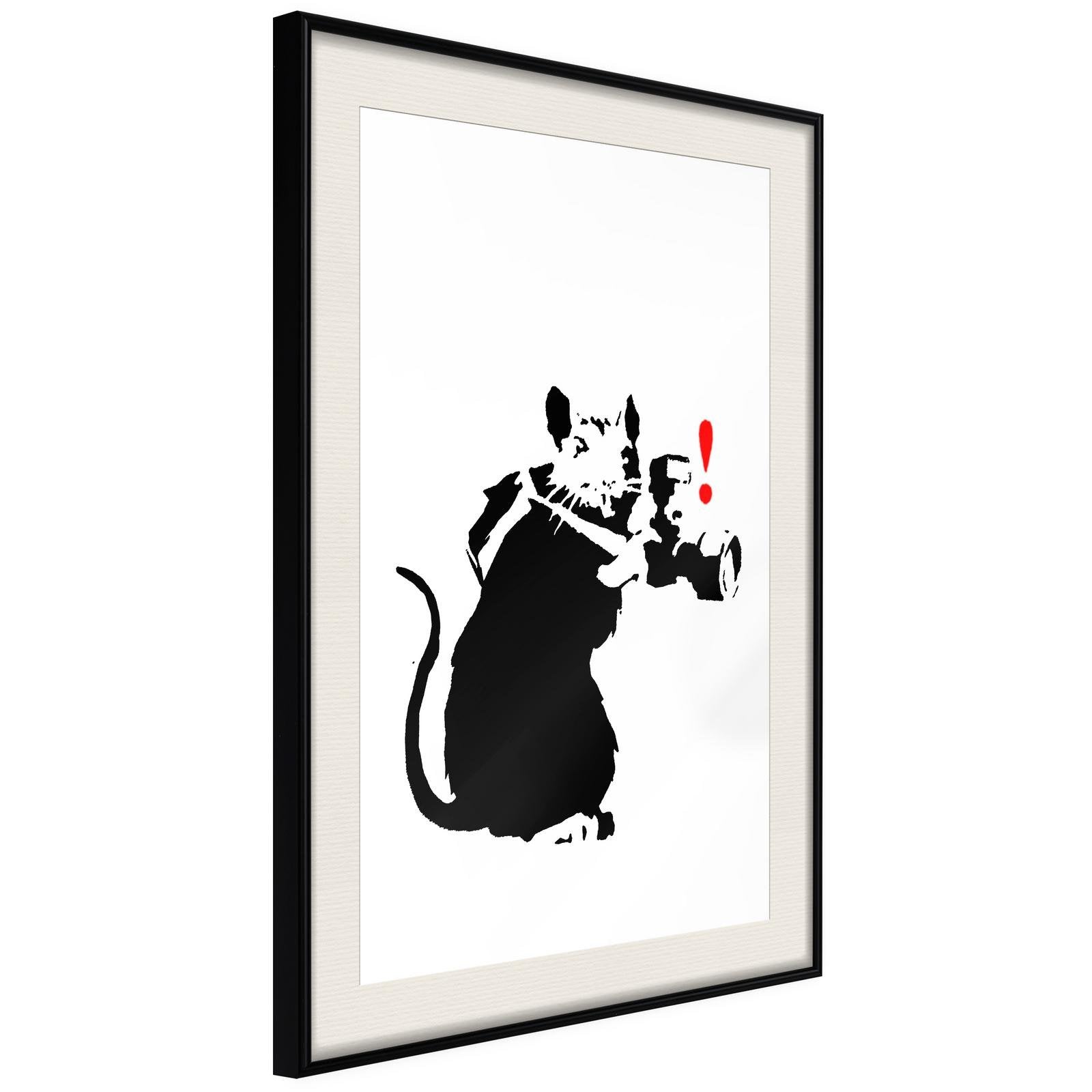 Inramad Poster / Tavla - Banksy: Rat Photographer-Poster Inramad-Artgeist-peaceofhome.se