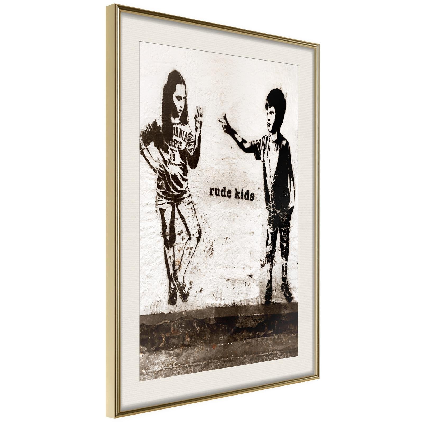 Inramad Poster / Tavla - Banksy: Rude Kids-Poster Inramad-Artgeist-peaceofhome.se