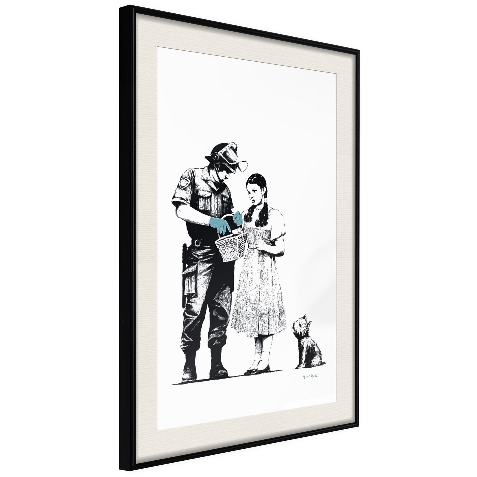 Inramad Poster / Tavla - Banksy: Stop and Search-Poster Inramad-Artgeist-peaceofhome.se