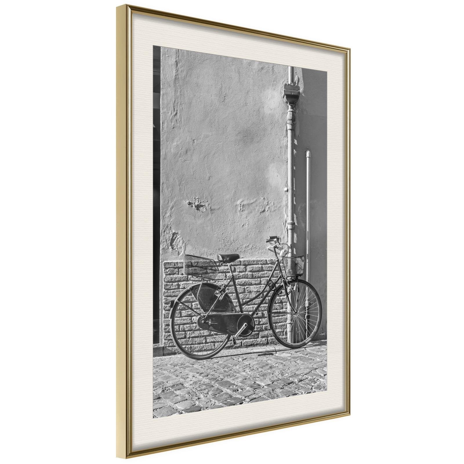 Inramad Poster / Tavla - Bicycle with Black Tires-Poster Inramad-Artgeist-peaceofhome.se