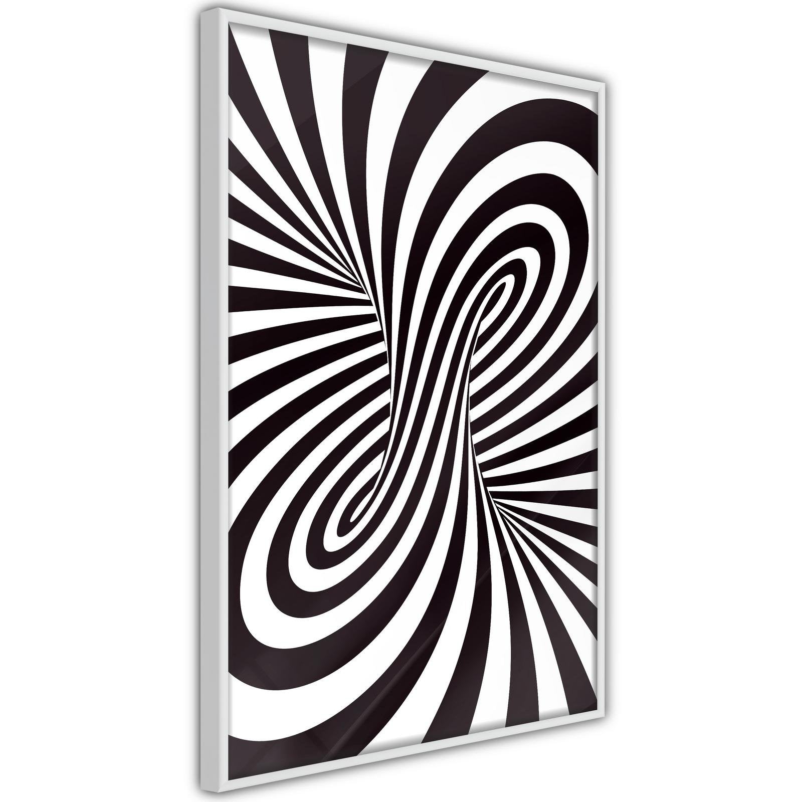 Inramad Poster / Tavla - Black and White Swirl-Affisch-Artgeist-peaceofhome.se