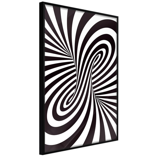 Inramad Poster / Tavla - Black and White Swirl-Affisch-Artgeist-peaceofhome.se