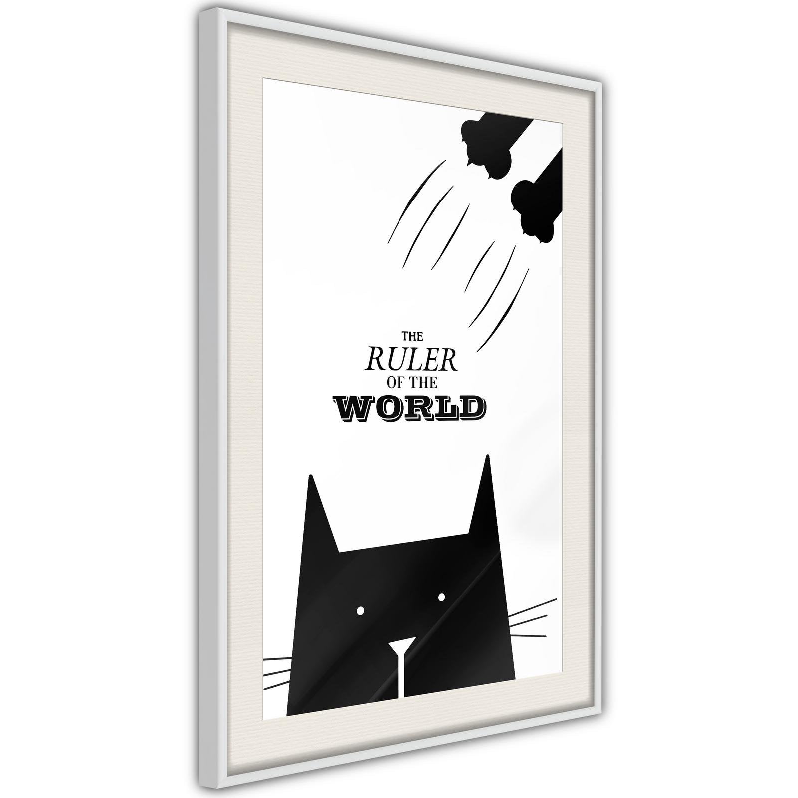 Inramad Poster / Tavla - Bossy Cat-Poster Inramad-Artgeist-peaceofhome.se