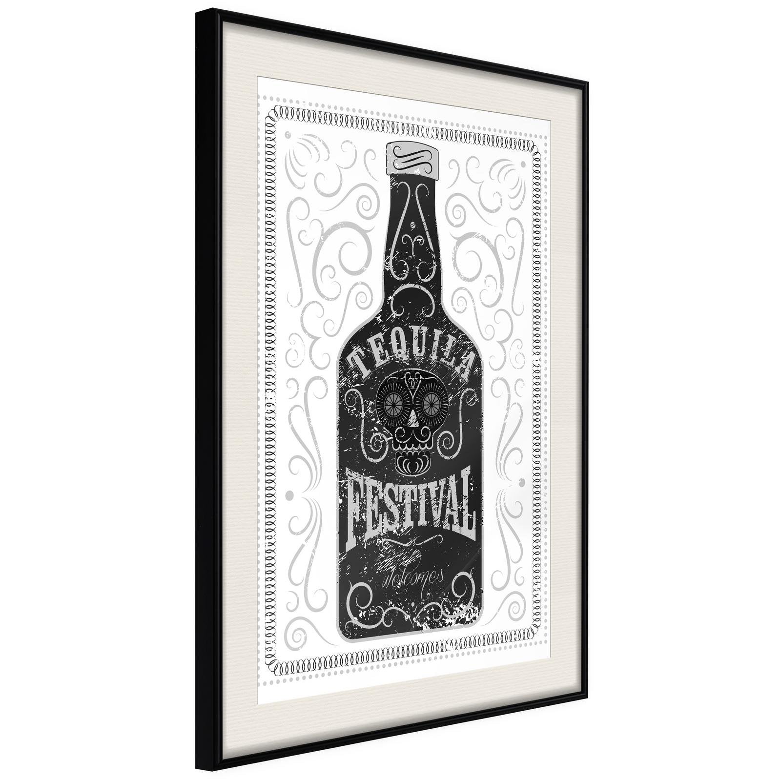 Inramad Poster / Tavla - Bottle of Tequila-Poster Inramad-Artgeist-peaceofhome.se