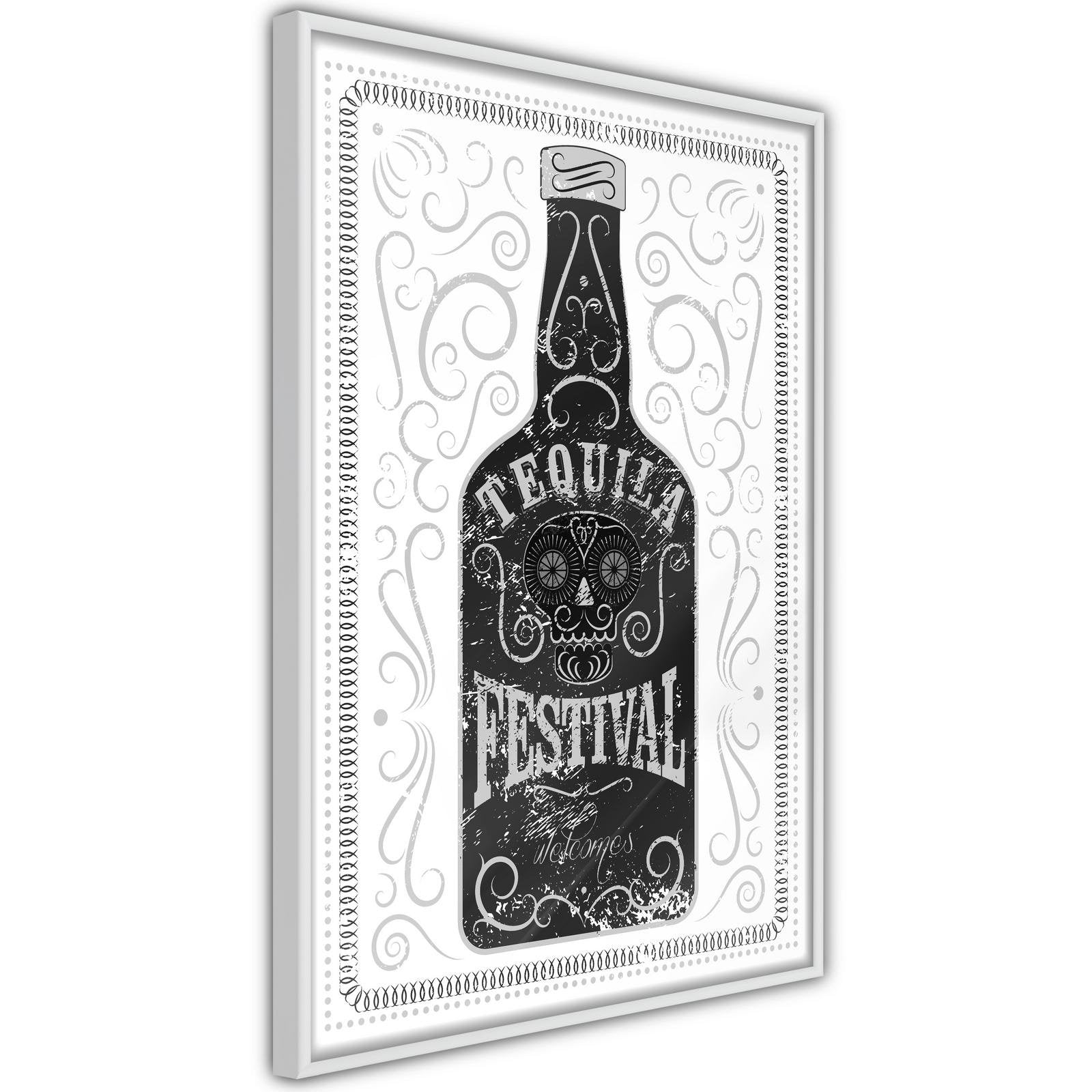 Inramad Poster / Tavla - Bottle of Tequila-Poster Inramad-Artgeist-peaceofhome.se