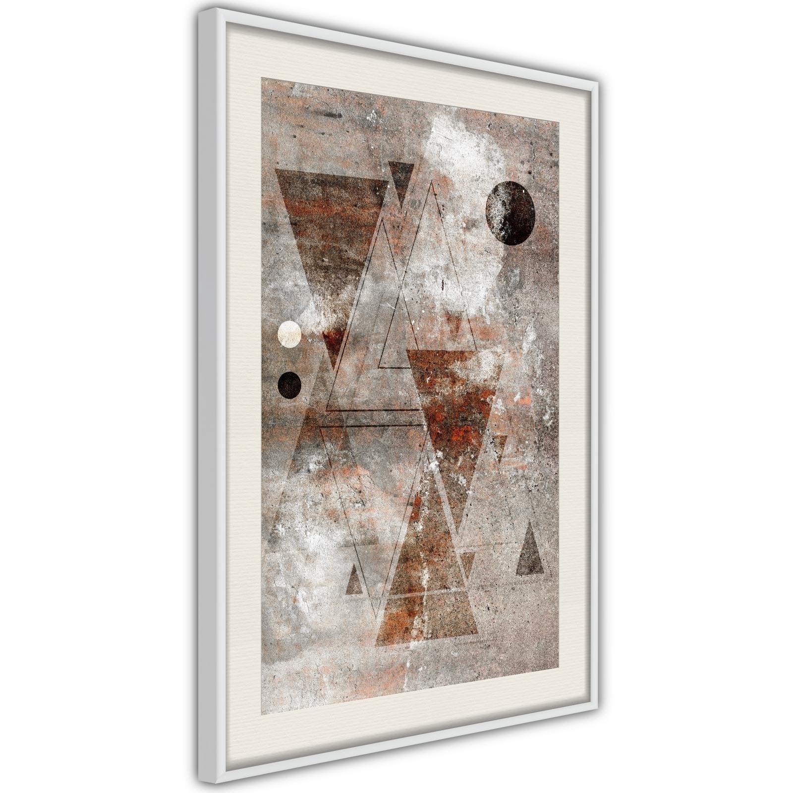 Inramad Poster / Tavla - Brick-Built Triangles-Affisch-Artgeist-peaceofhome.se