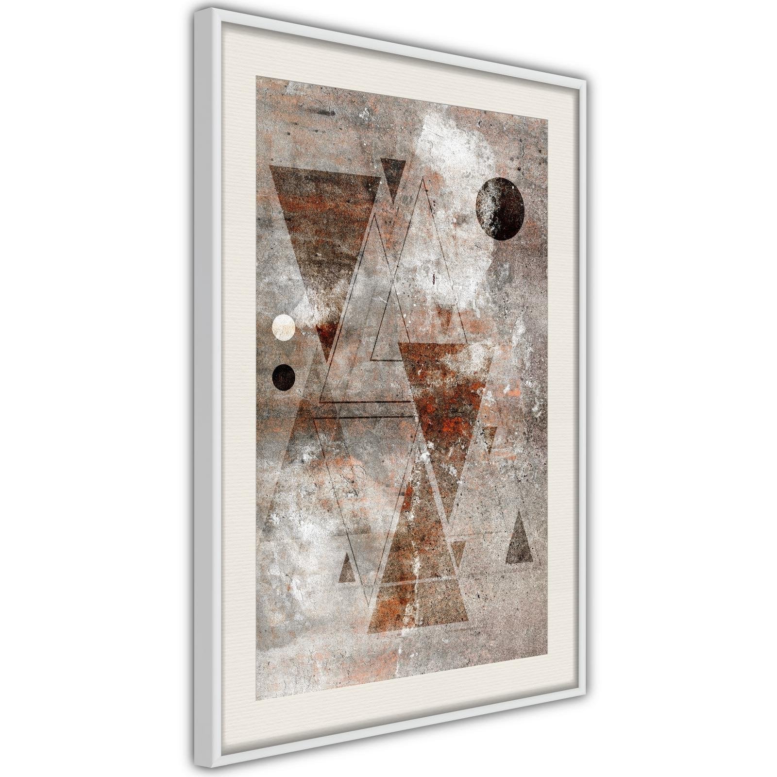 Inramad Poster / Tavla - Brick-Built Triangles-Poster Inramad-Artgeist-peaceofhome.se