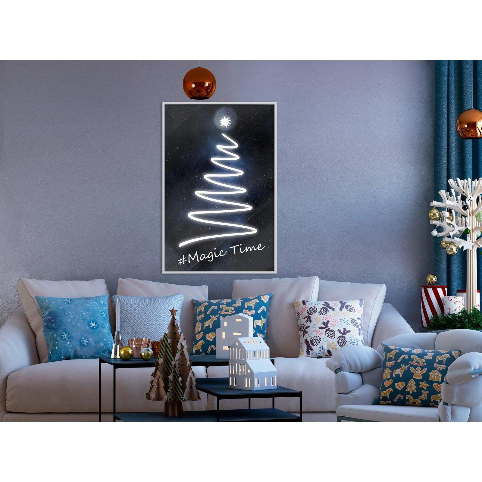 Inramad Poster / Tavla - Bright Christmas Tree-Affisch-Artgeist-peaceofhome.se