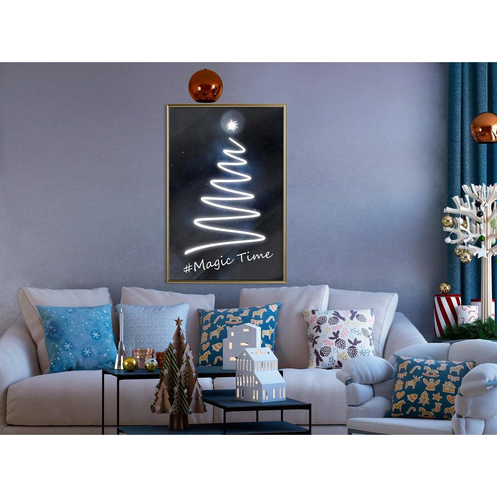 Inramad Poster / Tavla - Bright Christmas Tree-Affisch-Artgeist-peaceofhome.se