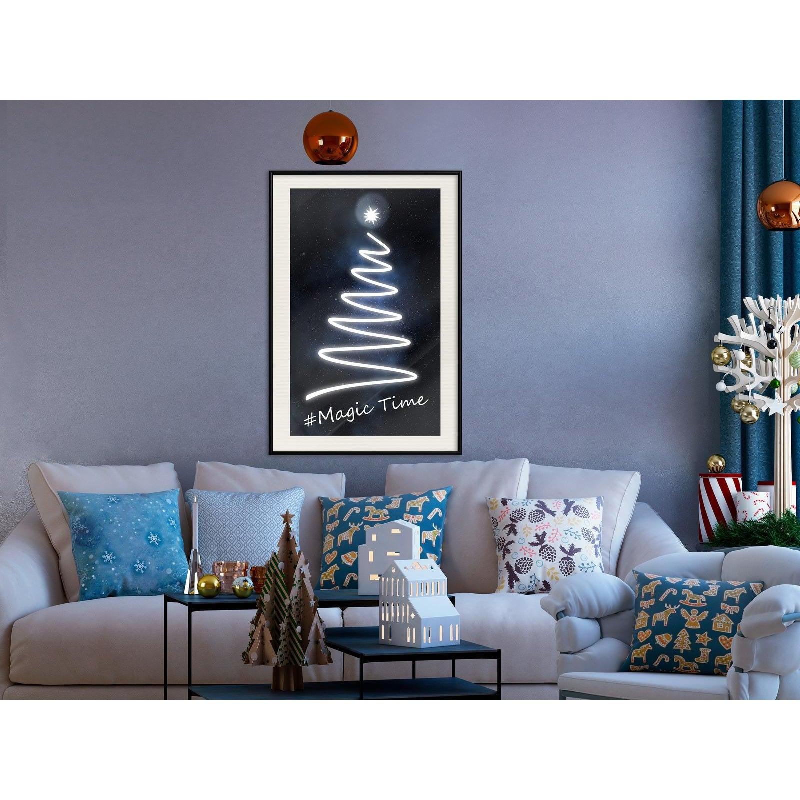 Inramad Poster / Tavla - Bright Christmas Tree-Affisch-Artgeist-peaceofhome.se