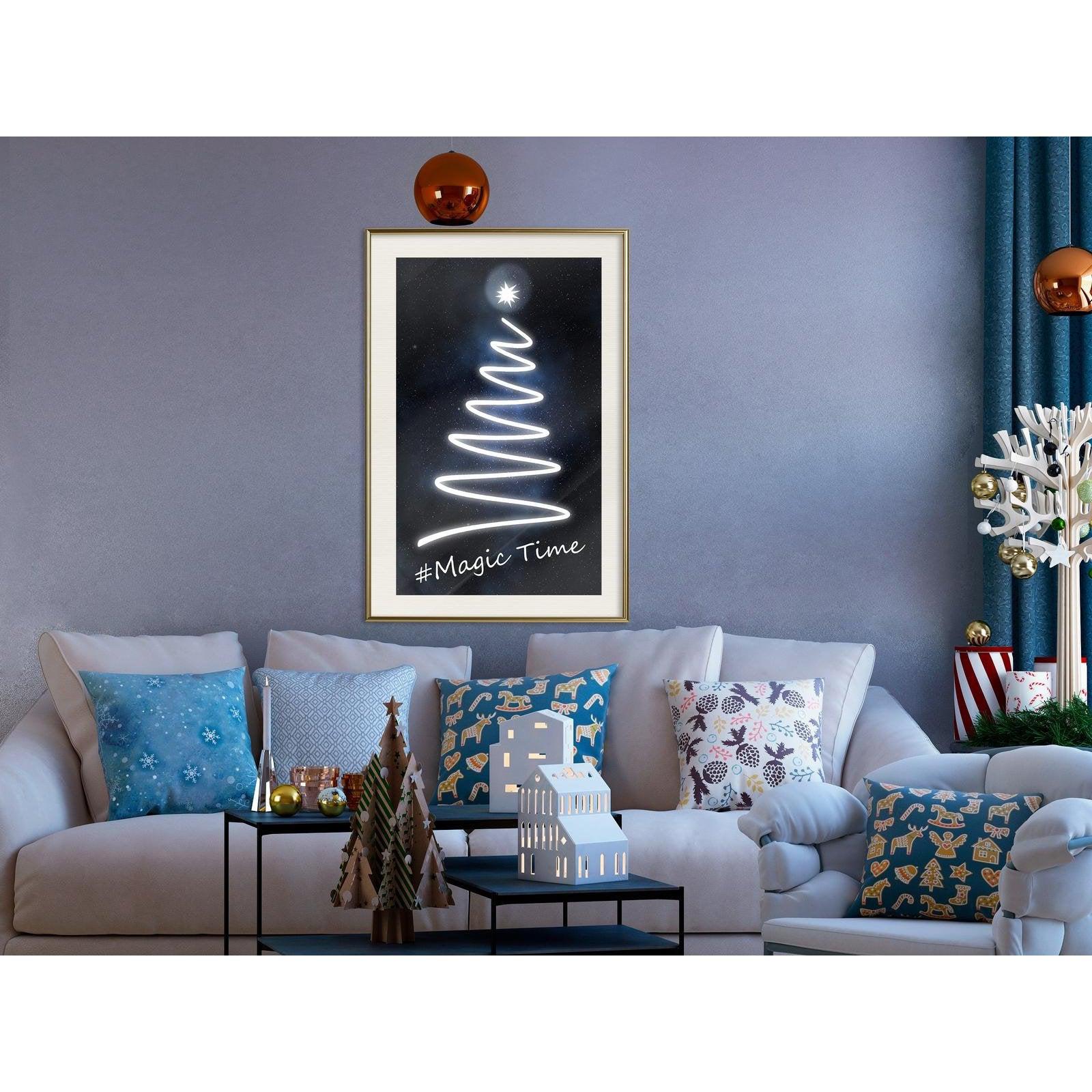 Inramad Poster / Tavla - Bright Christmas Tree-Affisch-Artgeist-peaceofhome.se