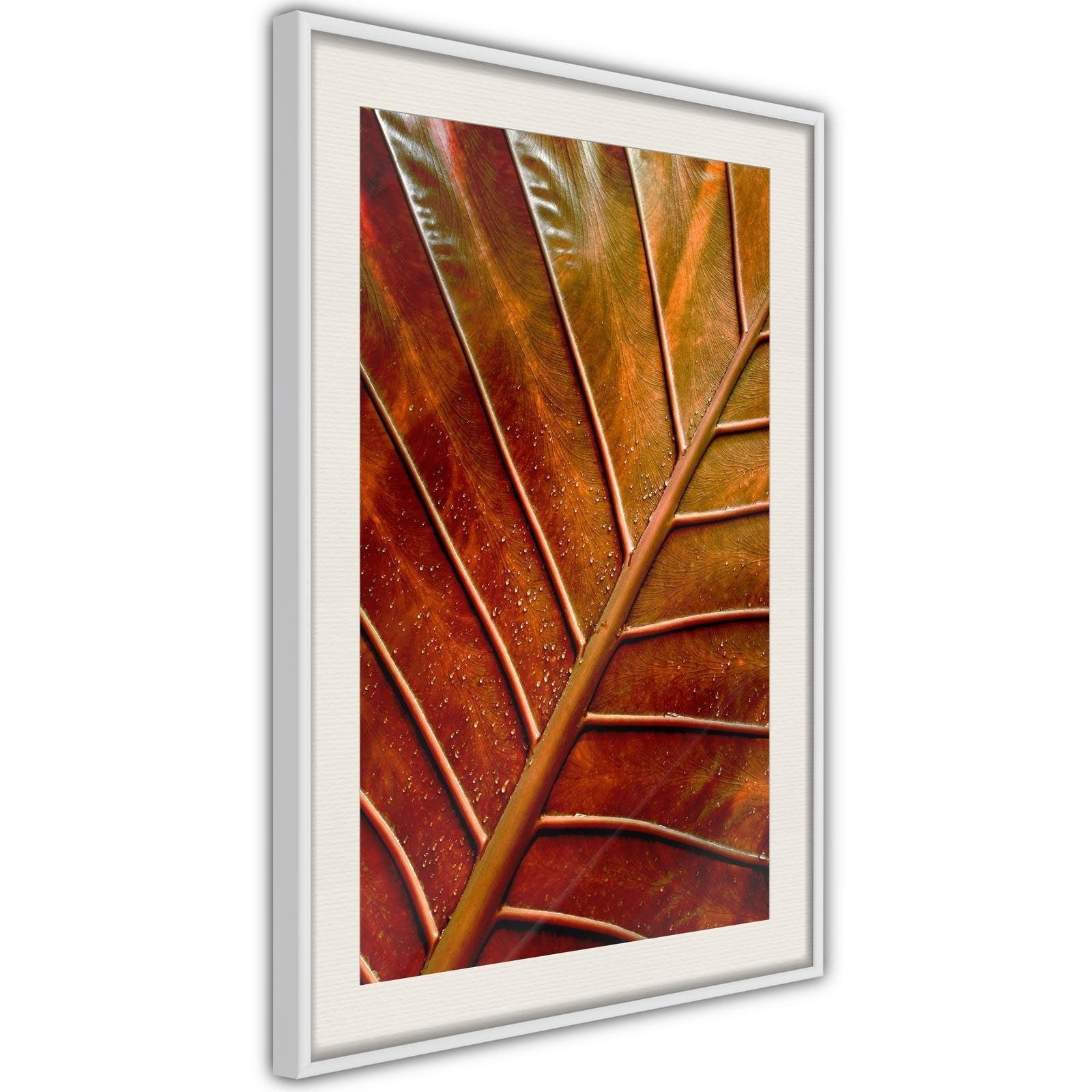 Inramad Poster / Tavla - Bronze Leaf-Affisch-Artgeist-peaceofhome.se