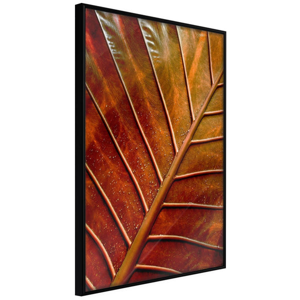 Inramad Poster / Tavla - Bronze Leaf-Affisch-Artgeist-peaceofhome.se