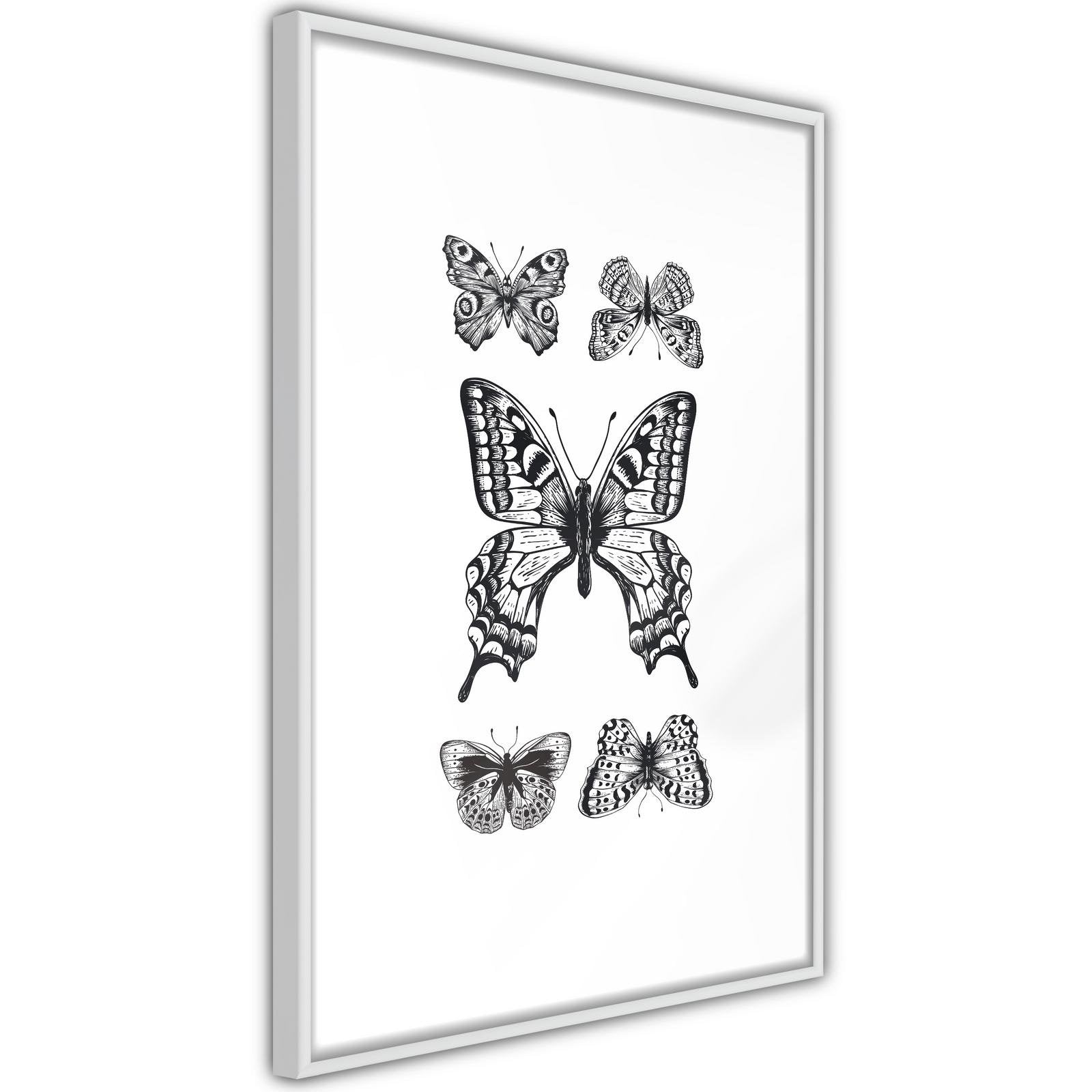Inramad Poster / Tavla - Butterfly Collection IV-Poster Inramad-Artgeist-peaceofhome.se