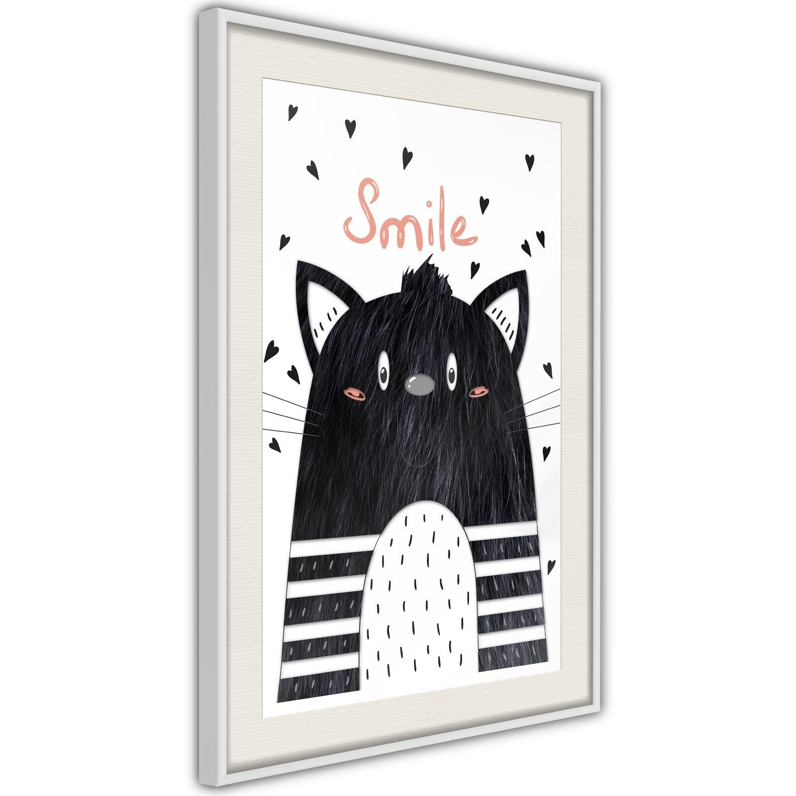 Inramad Poster / Tavla - Cheerful Kitten-Poster Inramad-Artgeist-peaceofhome.se