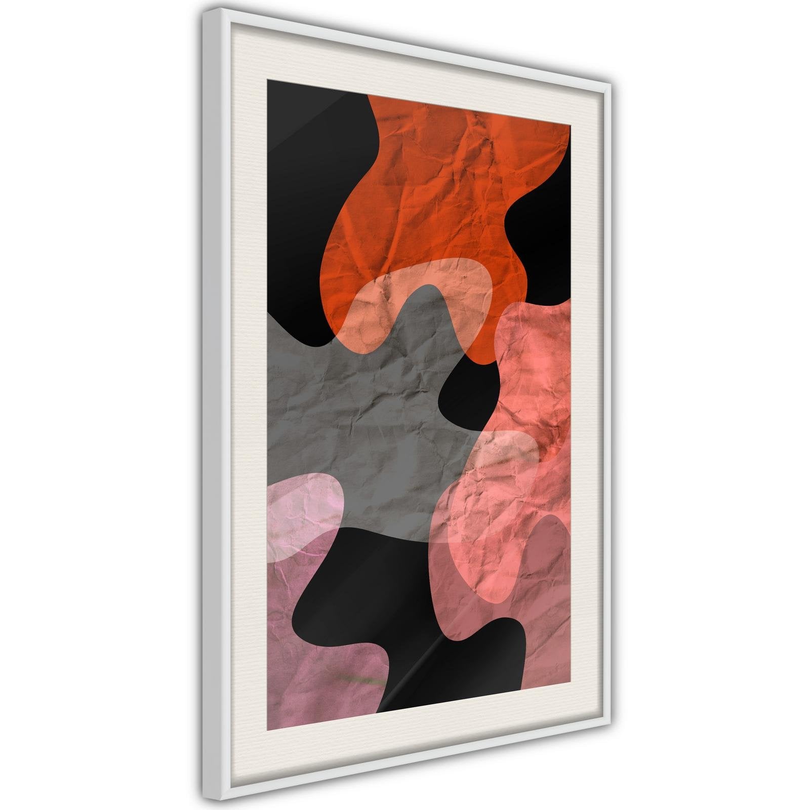 Inramad Poster / Tavla - Colourful Camouflage (Orange)-Poster Inramad-Artgeist-peaceofhome.se