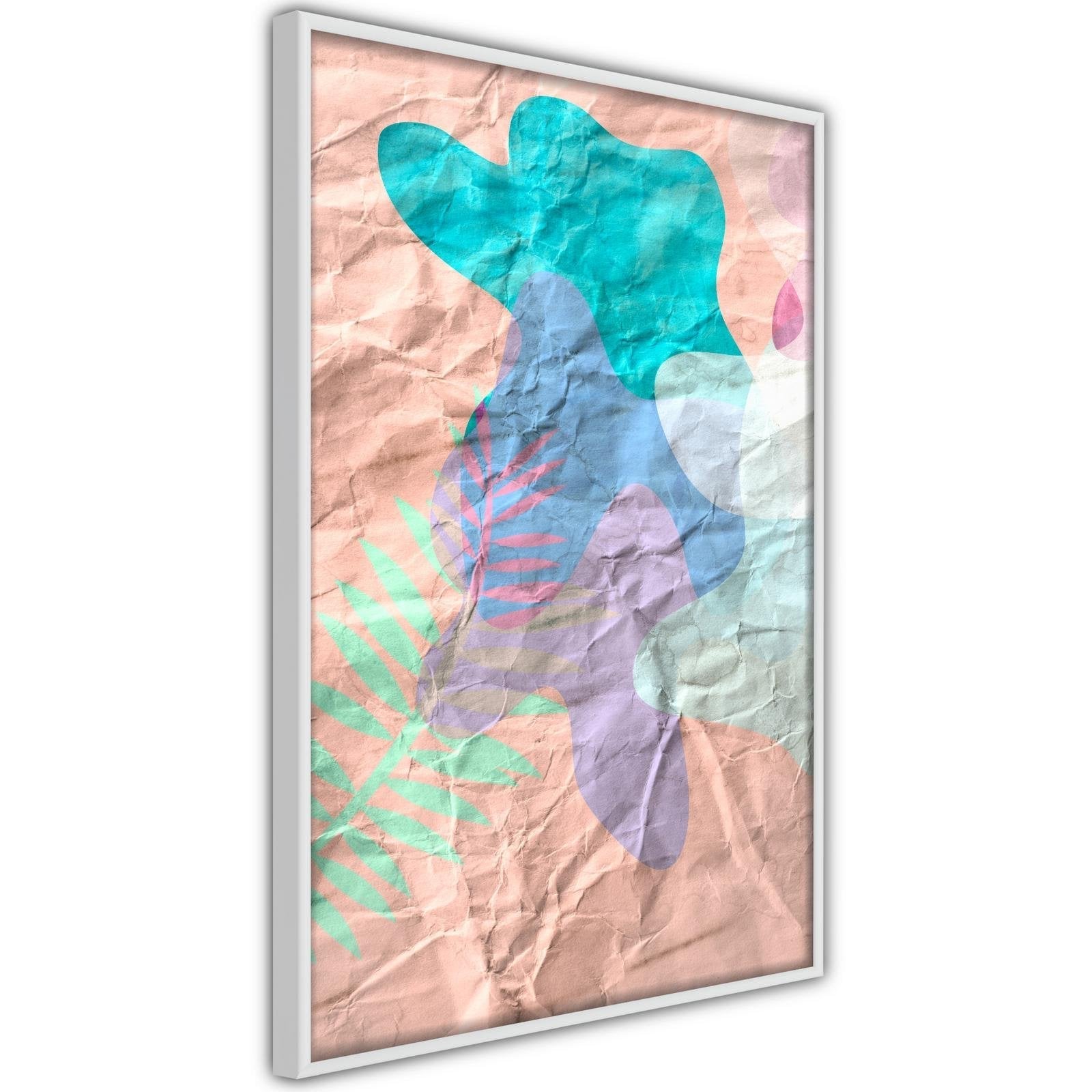 Inramad Poster / Tavla - Colourful Camouflage (Peach)-Poster Inramad-Artgeist-peaceofhome.se
