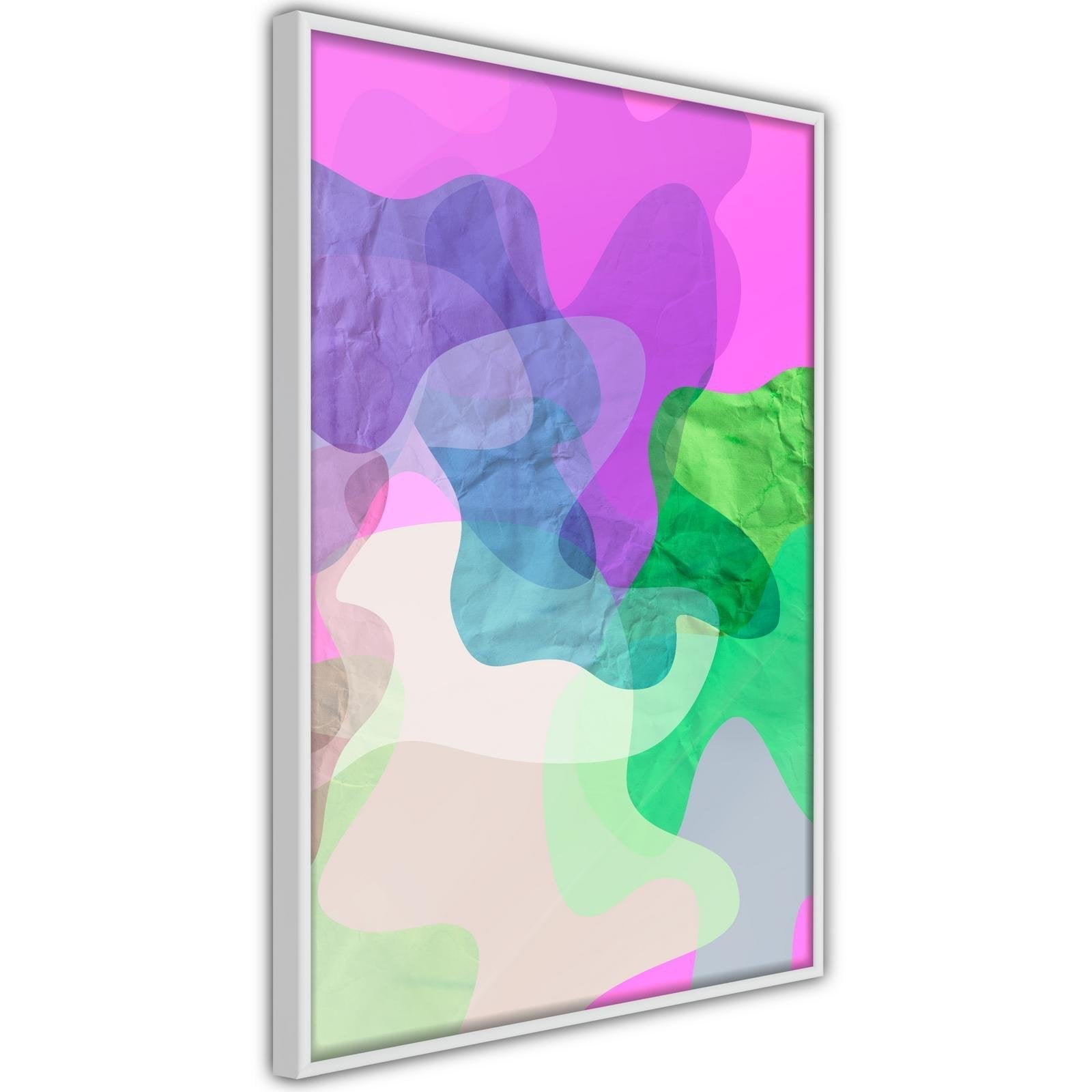 Inramad Poster / Tavla - Colourful Camouflage (Pink)-Poster Inramad-Artgeist-peaceofhome.se
