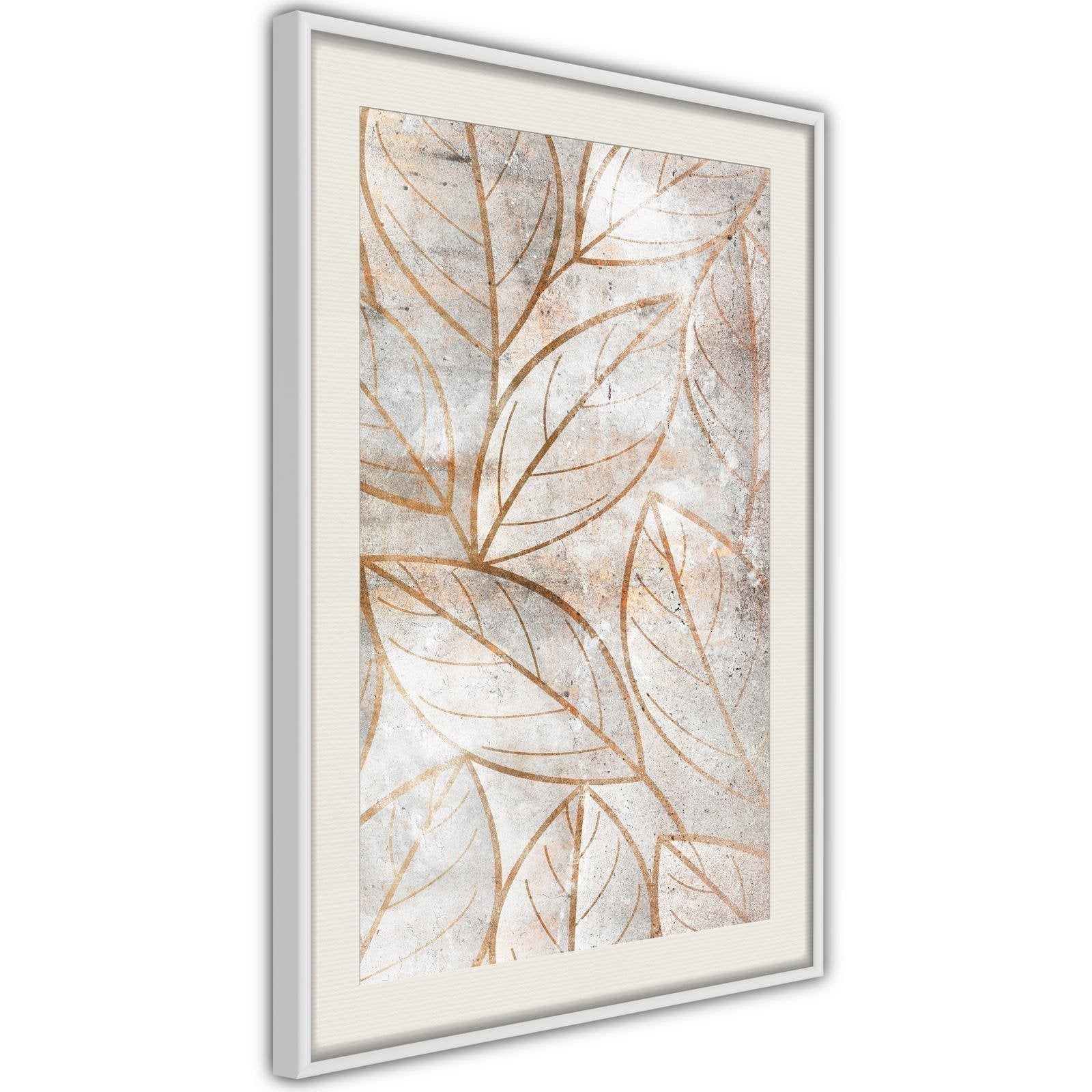 Inramad Poster / Tavla - Copper Leaves-Poster Inramad-Artgeist-peaceofhome.se