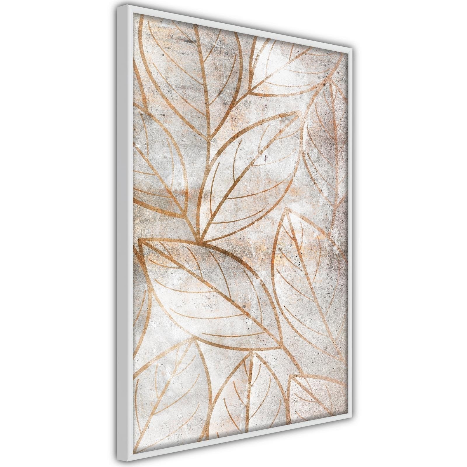 Inramad Poster / Tavla - Copper Leaves-Poster Inramad-Artgeist-peaceofhome.se