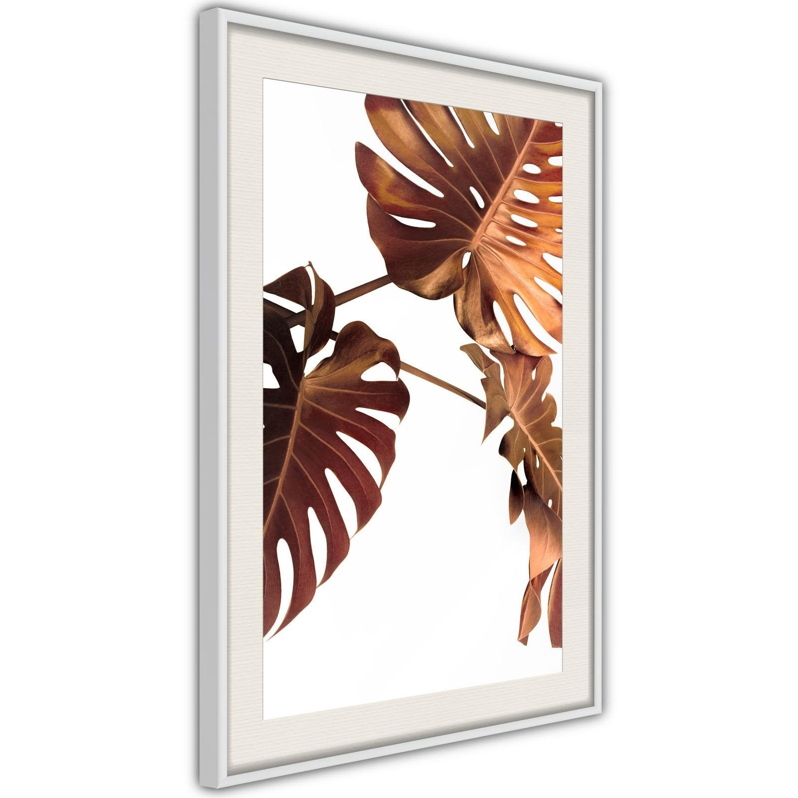 Inramad Poster / Tavla - Copper Monstera-Affisch-Artgeist-peaceofhome.se