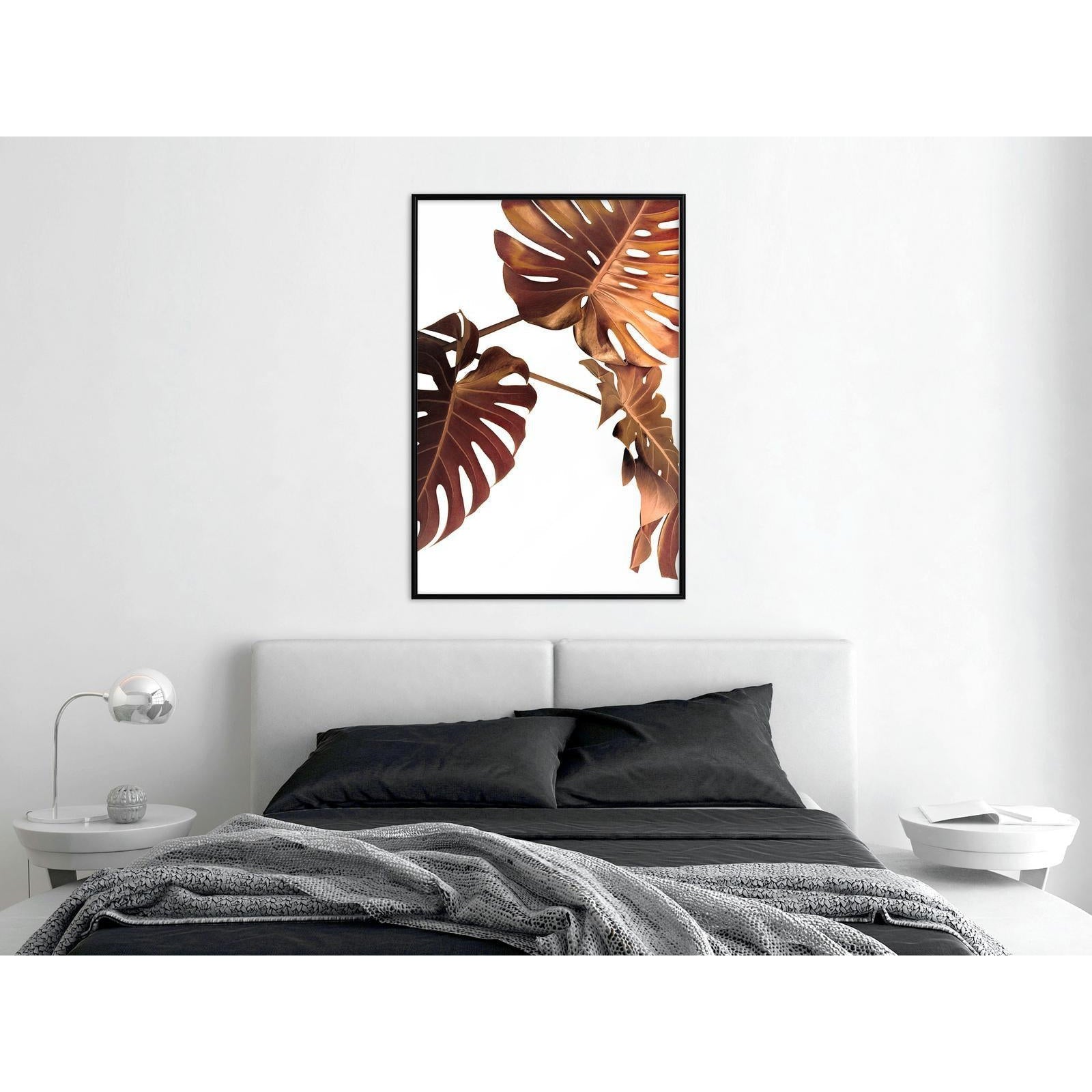 Inramad Poster / Tavla - Copper Monstera-Affisch-Artgeist-peaceofhome.se