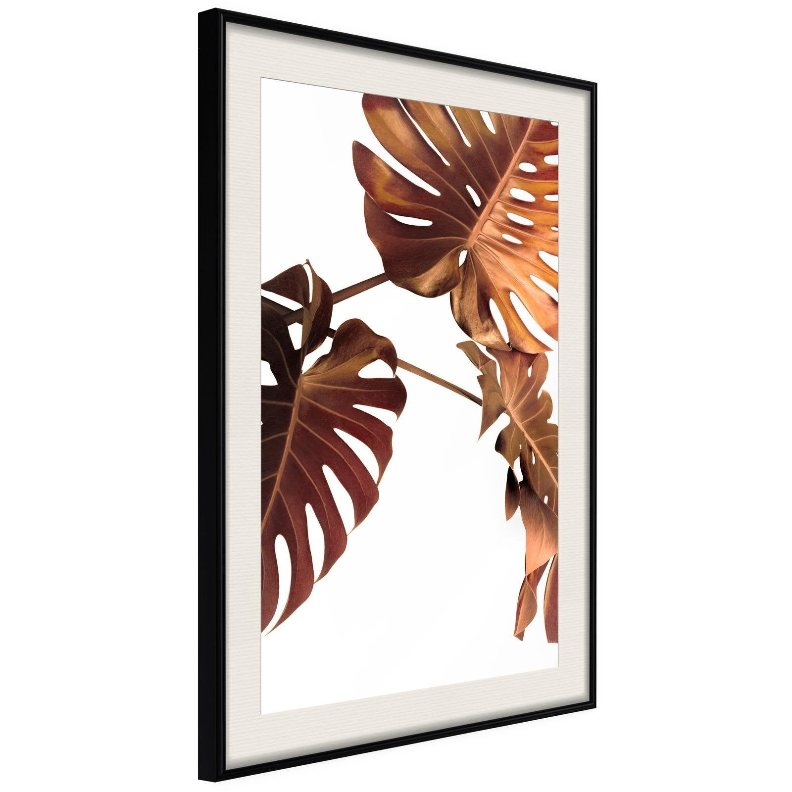 Inramad Poster / Tavla - Copper Monstera-Affisch-Artgeist-peaceofhome.se