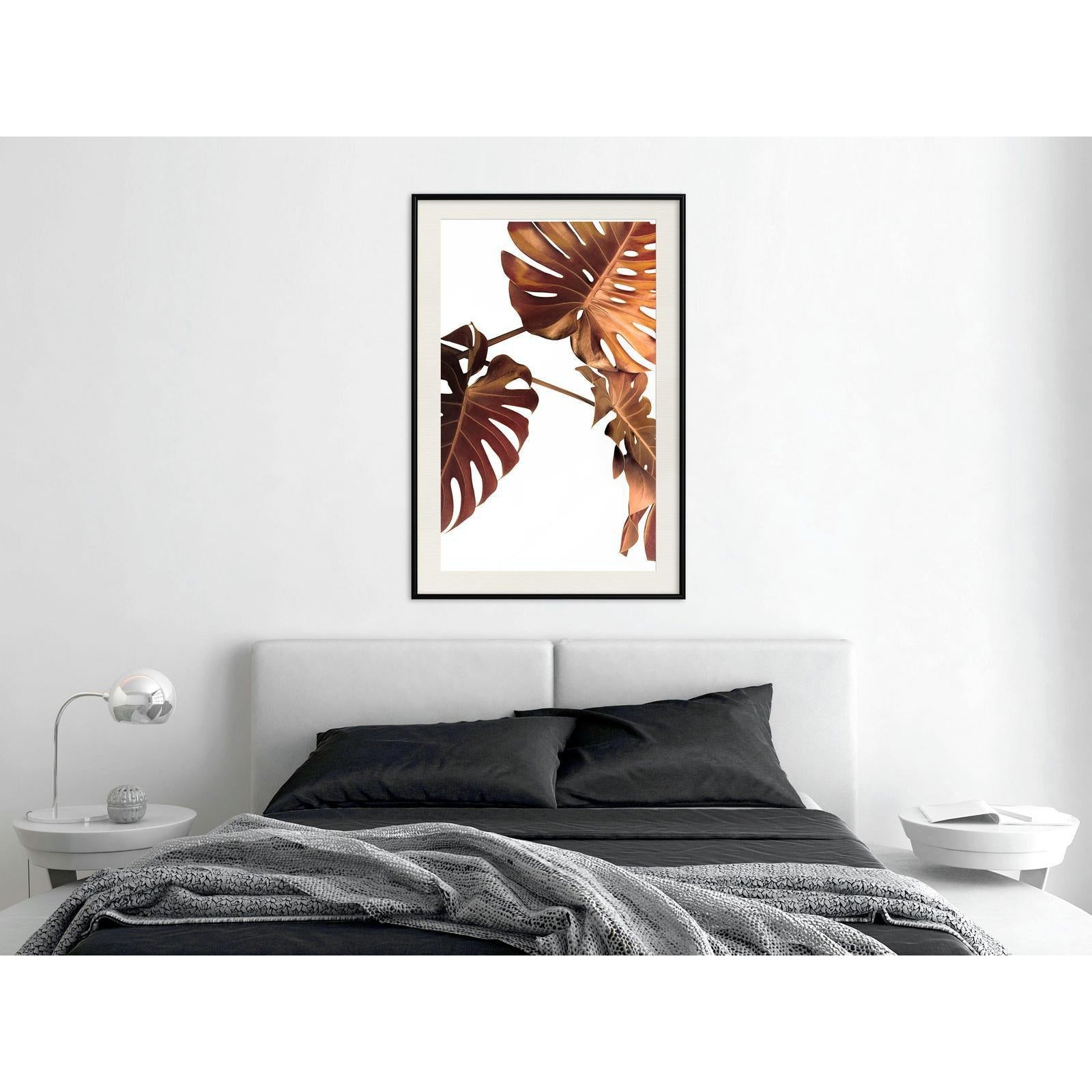 Inramad Poster / Tavla - Copper Monstera-Affisch-Artgeist-peaceofhome.se