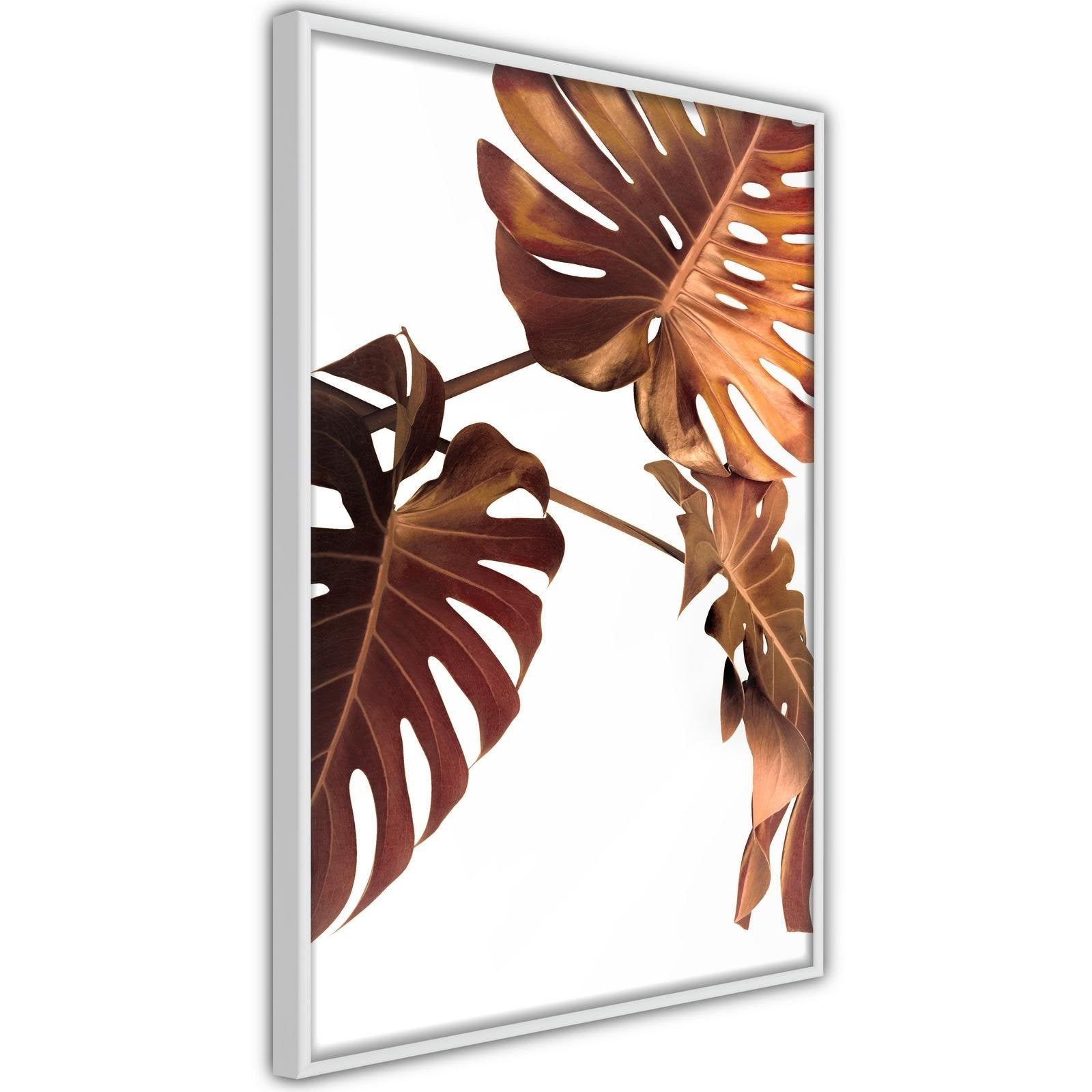 Inramad Poster / Tavla - Copper Monstera-Affisch-Artgeist-peaceofhome.se