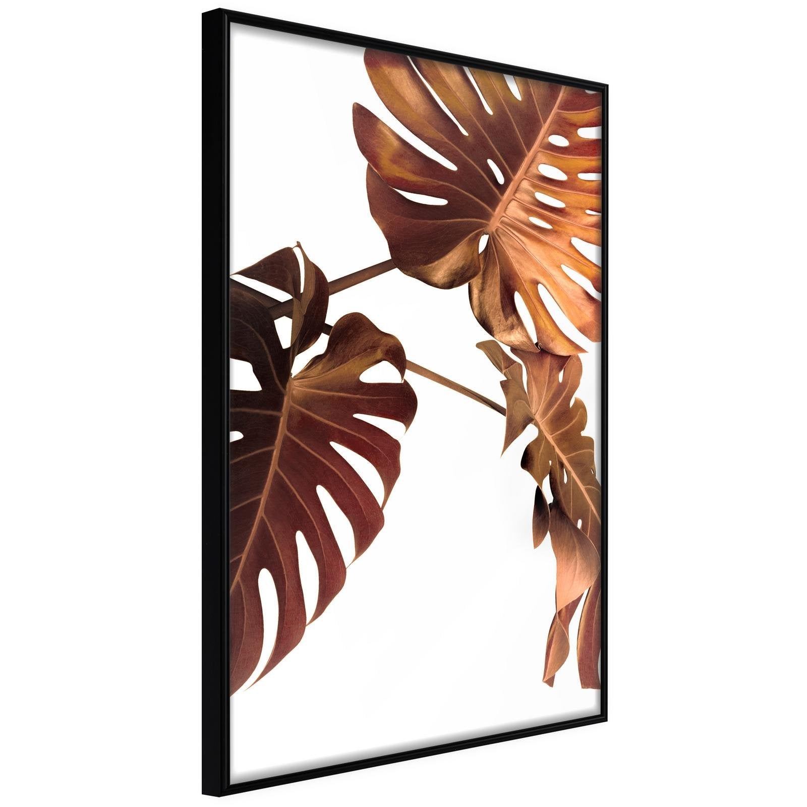 Inramad Poster / Tavla - Copper Monstera-Affisch-Artgeist-peaceofhome.se