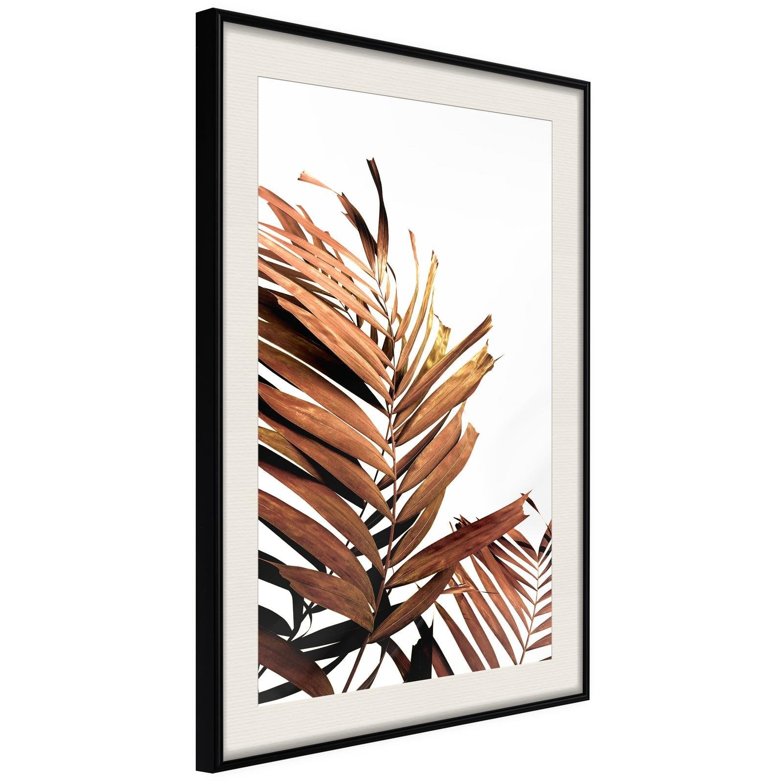 Inramad Poster / Tavla - Copper Palm-Poster Inramad-Artgeist-peaceofhome.se