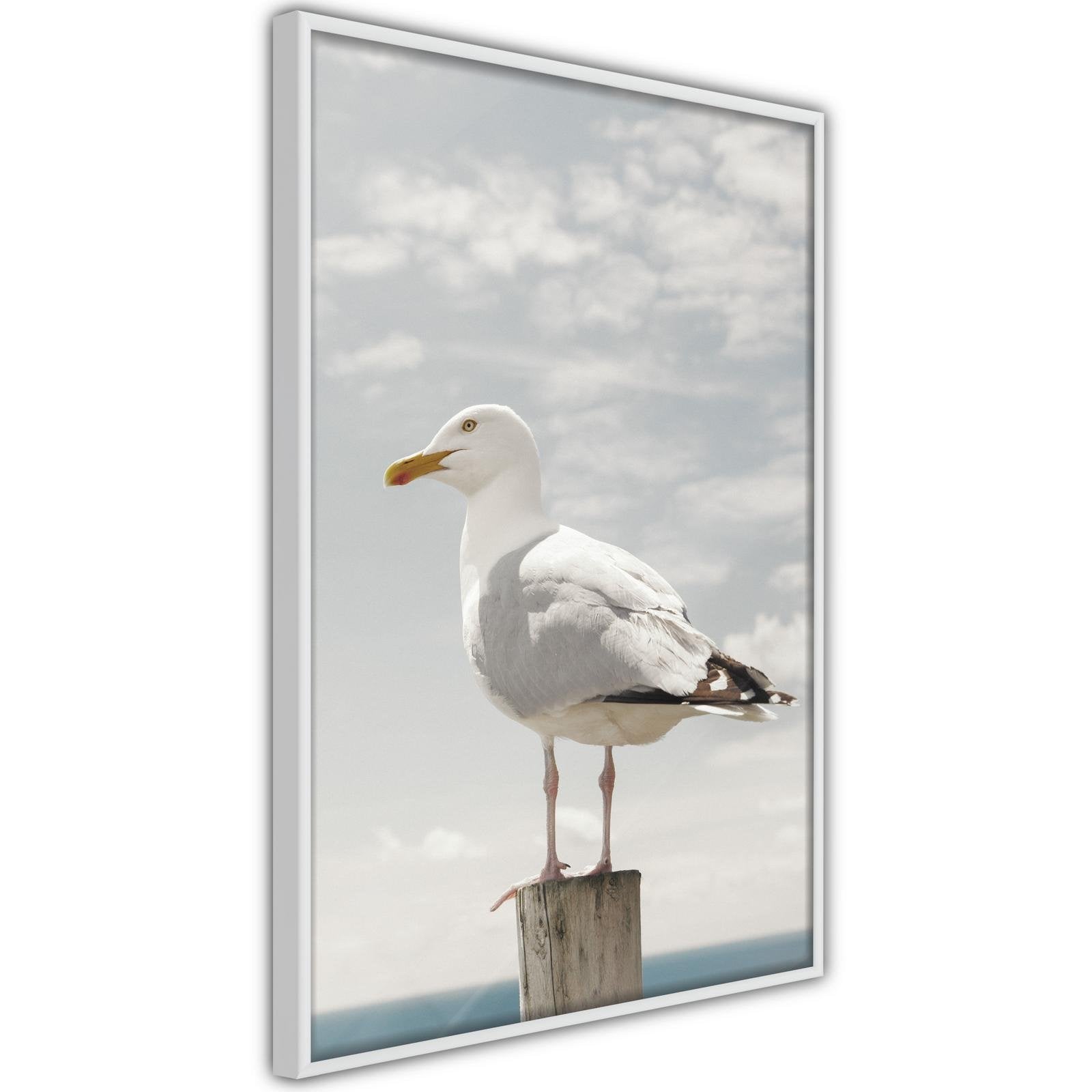 Inramad Poster / Tavla - Curious Seagull-Poster Inramad-Artgeist-peaceofhome.se
