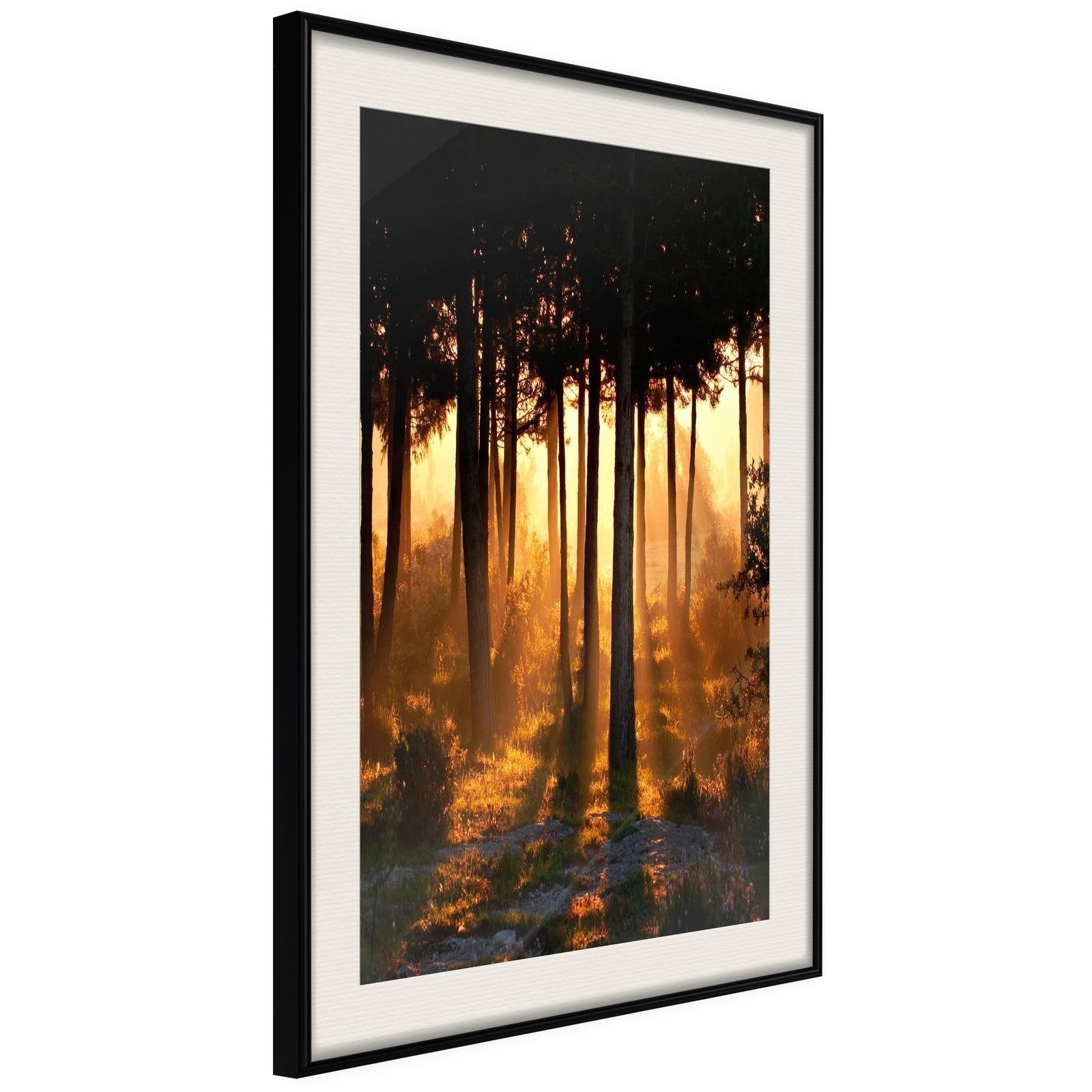 Inramad Poster / Tavla - Dark Tree Tops-Poster Inramad-Artgeist-peaceofhome.se