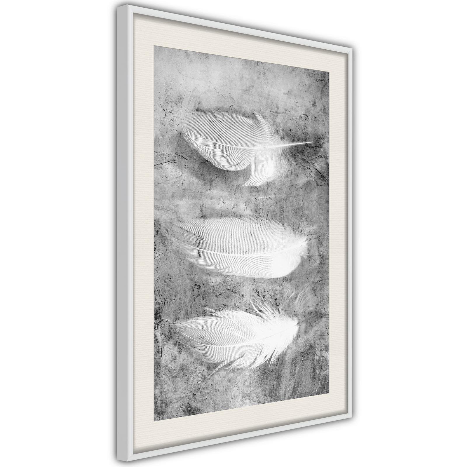 Inramad Poster / Tavla - Delicate Feathers-Poster Inramad-Artgeist-peaceofhome.se