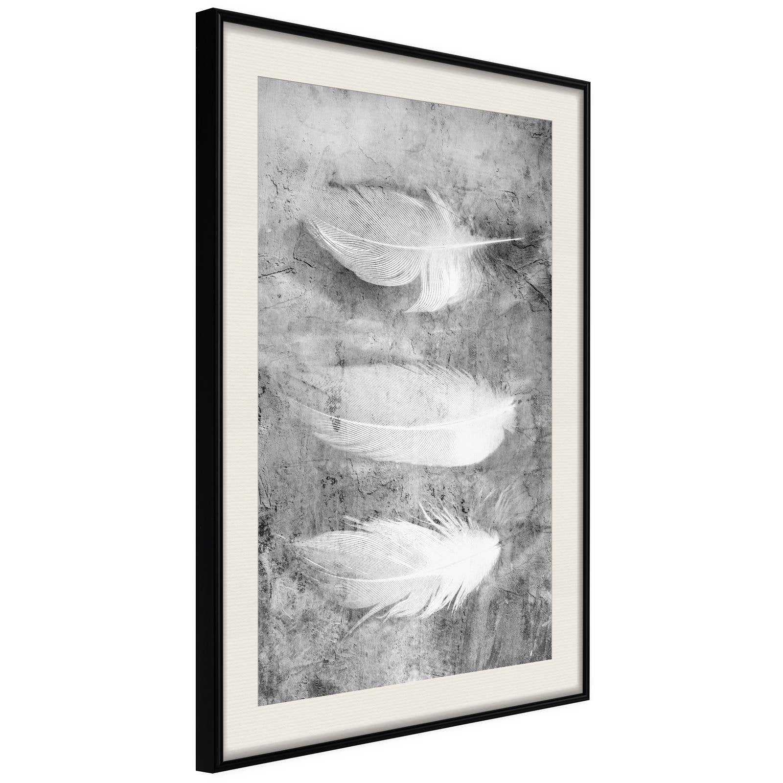 Inramad Poster / Tavla - Delicate Feathers-Poster Inramad-Artgeist-peaceofhome.se