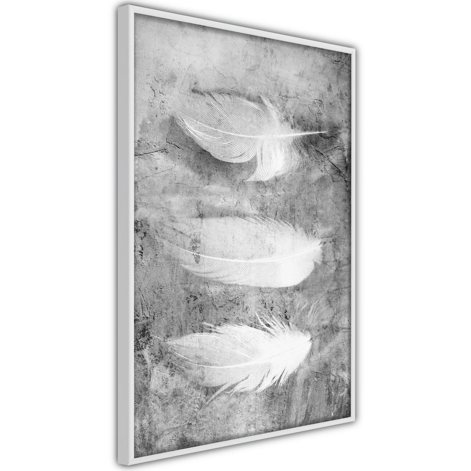 Inramad Poster / Tavla - Delicate Feathers-Poster Inramad-Artgeist-peaceofhome.se