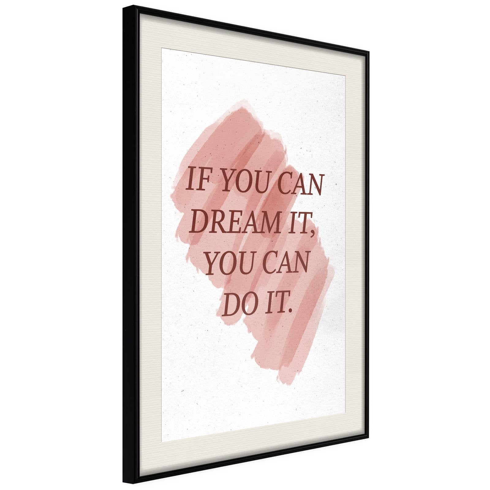 Inramad Poster / Tavla - Dreams Lead to Success-Poster Inramad-Artgeist-peaceofhome.se