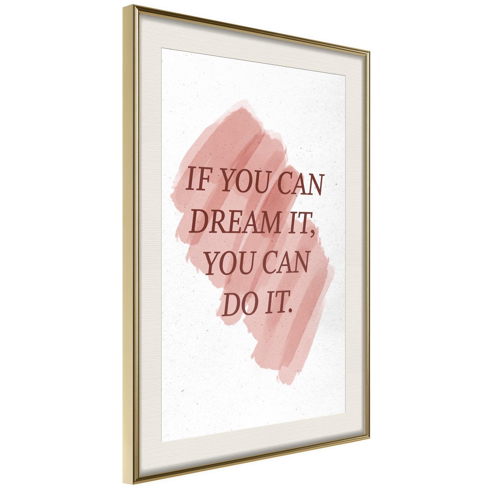 Inramad Poster / Tavla - Dreams Lead to Success-Poster Inramad-Artgeist-peaceofhome.se