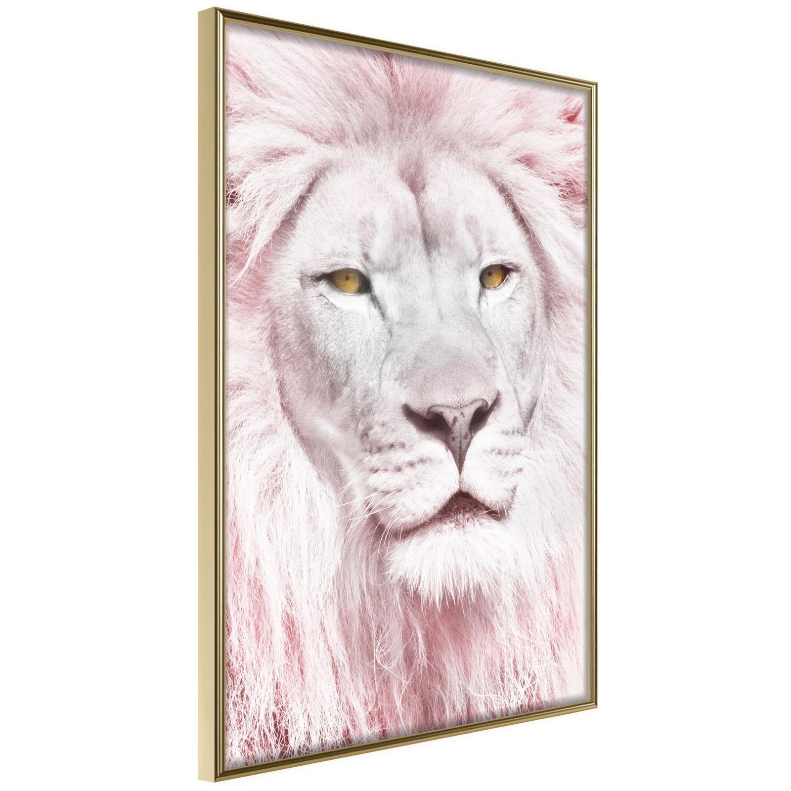 Inramad Poster / Tavla - Dreamy Lion-Poster Inramad-Artgeist-peaceofhome.se