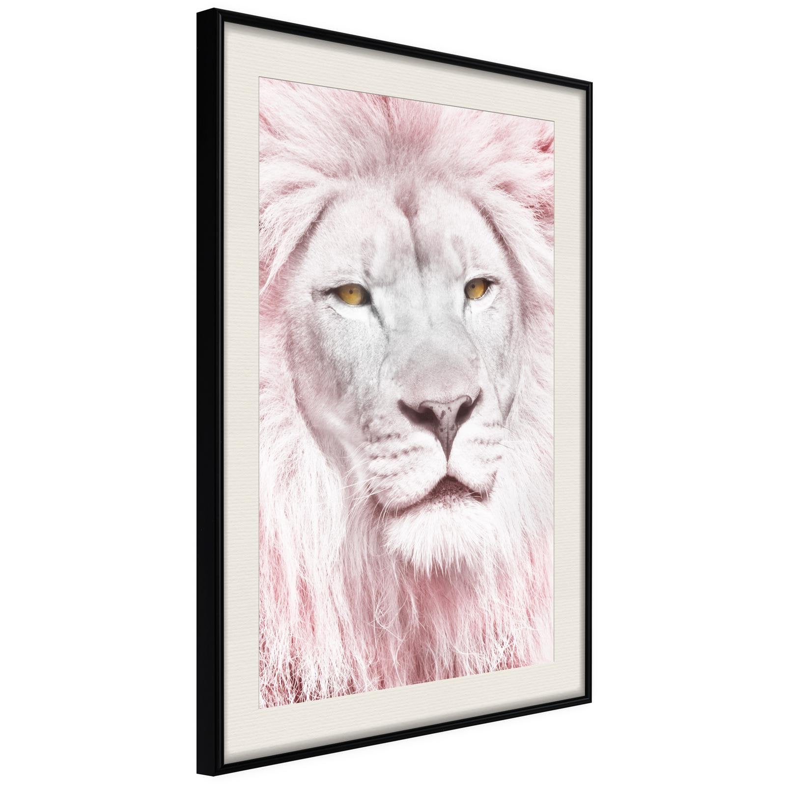 Inramad Poster / Tavla - Dreamy Lion-Poster Inramad-Artgeist-peaceofhome.se