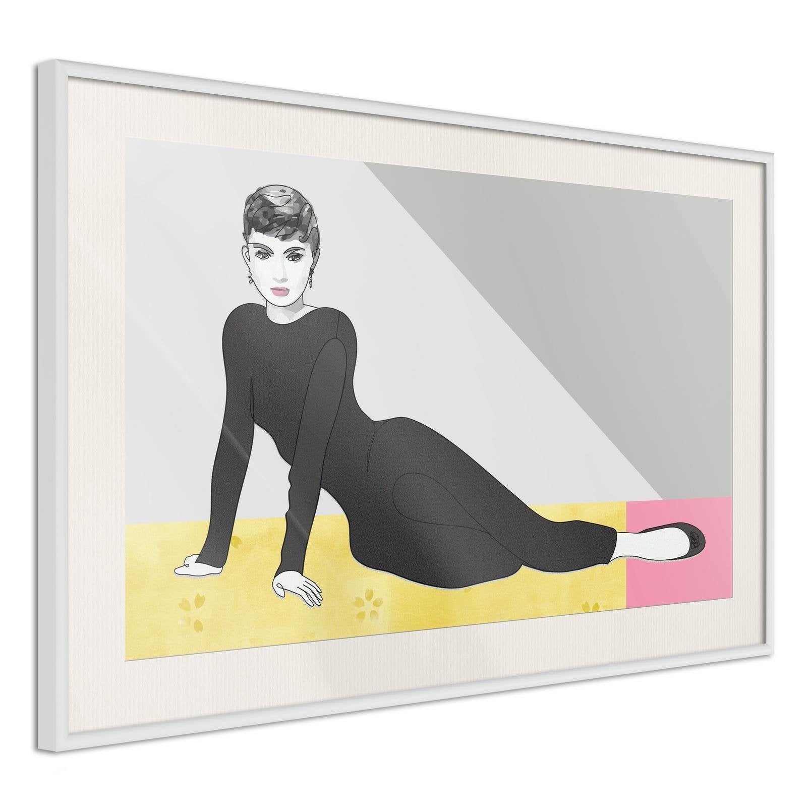 Inramad Poster / Tavla - Elegant Audrey-Poster Inramad-Artgeist-peaceofhome.se