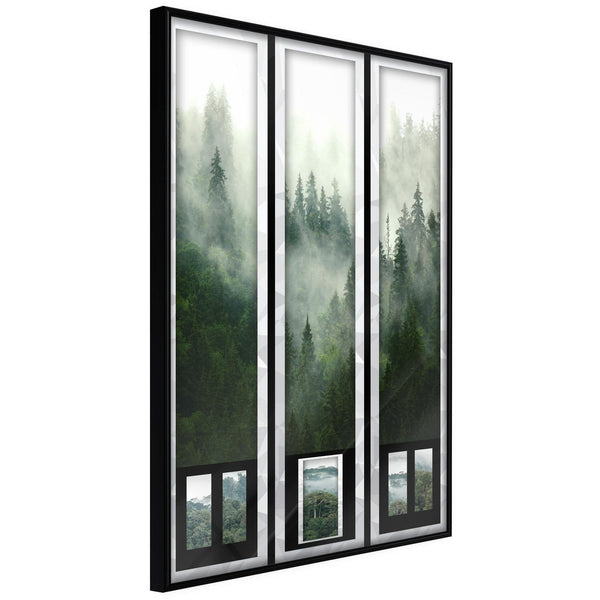 Inramad Poster / Tavla - Eternal Forest – Triptych-Poster Inramad-Artgeist-20x30-Svart ram-peaceofhome.se