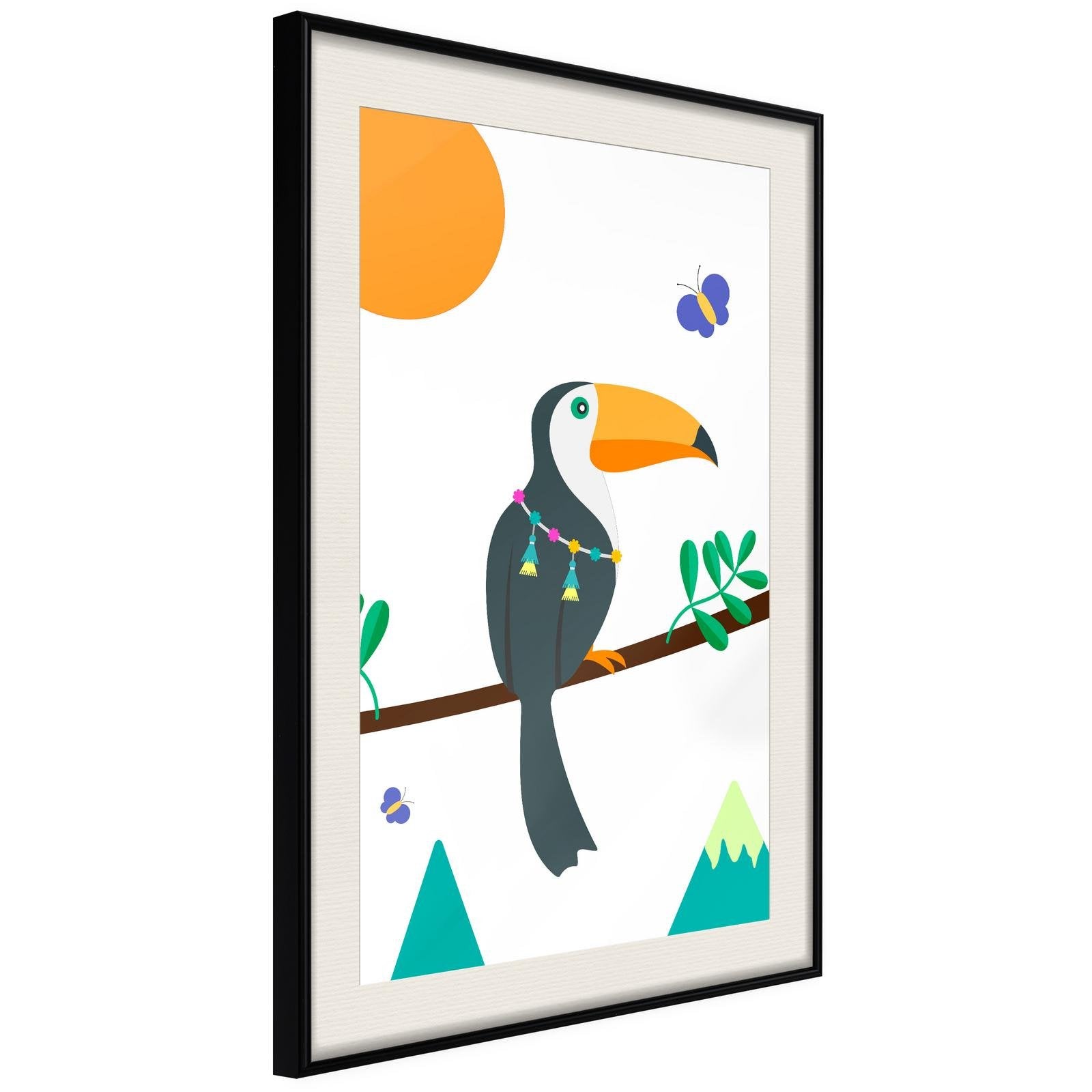 Inramad Poster / Tavla - Fairy-Tale Toucan-Poster Inramad-Artgeist-peaceofhome.se