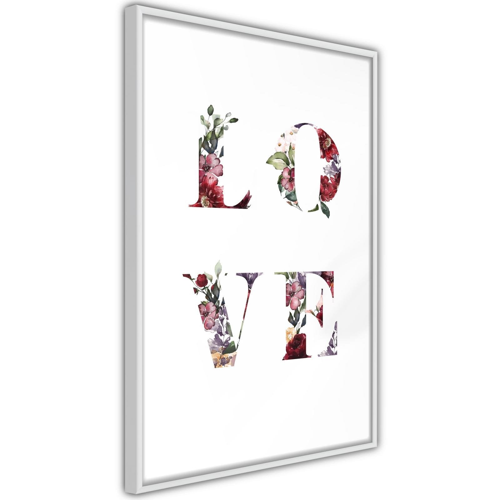 Inramad Poster / Tavla - Floral Love-Poster Inramad-Artgeist-peaceofhome.se